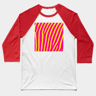 Zebra Print (Pink & Yellow) Baseball T-Shirt